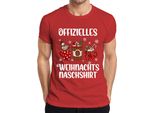 Maglietta Da Uomo Natale, Rosso, Xl - Regalo Di Natale, Divertente - Bradipo Che Fa La Merenda