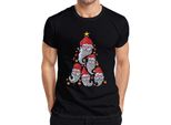 Gnomo Albero Di Natale Elfi Svezia Gnomi - Regalo Di Natale Maglietta Da Uomo, Nero, M