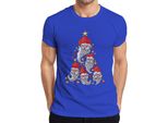 Gnomo Albero Di Natale Elfi Svezia Gnomi - Regalo Di Natale Maglietta Da Uomo, Blu, Xxl