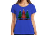 Albero Di Natale A Scacchi - Maglietta Da Donna Con Regalo Di Natale, Blu, Xl