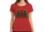 Albero Di Natale A Scacchi - Maglietta Da Donna Con Regalo Di Natale, Rosso, Xl