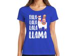 Fala Lala Lala Llama - Maglietta Da Donna Con Regalo Di Natale, Blu, Xl