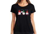 Buon Natale Gnomo Elfi Gnomi - Regalo Di Natale Maglietta Da Donna Di Natale, Nero, L