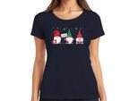 Buon Natale Gnomi Elfi Gnomi - Maglietta Da Donna Con Regalo Di Natale, Navy, 3XL