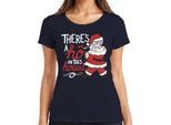C'è Un Ho In Questa Casa Babbo Natale - Regalo Di Natale Maglietta Da Donna, Navy, Xxl