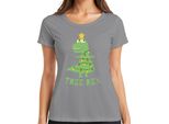 Maglietta Da Donna Tree Rex Christmas Tree T-Rex - Regalo Di Natale, Grigio, S