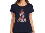 Gnomo Albero Di Natale Elfi Svezia Gnomi - Regalo Di Natale Maglietta Da Donna, Navy, M