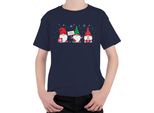 Buon Natale Gnomo Elfi - Regalo Di Natale Maglietta Unisex Per Bambini, Navy, 116