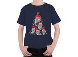 Gnomo Albero Di Natale Elfi Svezia Gnomi - Regalo Di Natale Maglietta Unisex Per Bambini, Navy, 128