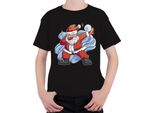 Dabbing Santa Clause - Regalo Di Natale Maglietta Unisex Per Bambini, Nero, 152