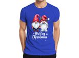 Coppia Gnomo Elfi Pixie - Regalo Di Natale Maglietta Da Uomo Di Natale, Blu, L