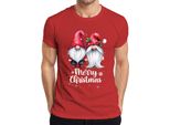 Coppia Gnomo Elfi Pixie - Regalo Di Natale Maglietta Da Uomo, Rosso, 3XL
