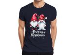 Coppia Gnomo Elfi Pixie - Regalo Di Natale Maglietta Da Uomo Di Natale, Navy, L