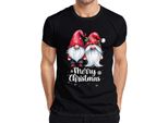 Coppia Gnomo Elfi Pixie - Regalo Di Natale Maglietta Da Uomo Di Natale, Nero, 3XL