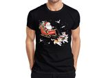 Maglietta Da Uomo Santa Claus Sleigh Cats Kitten - Christmas Gift Christmas, Nero, M