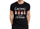 Gnomo Per Le Feste Gnomo Di Natale - Regalo Di Natale Maglietta Da Uomo Di Natale, Nero, 3XL