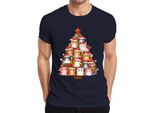 Gatti Albero Di Natale Proprietario Di Gatti - Regalo Di Natale Maglietta Da Uomo, Navy, Xxl