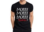 Maglietta Da Uomo Merry Merry Merry Christmas - Regalo Di Natale, Nero, Xxl
