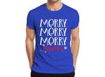 Maglietta Da Uomo Merry Merry Merry Christmas - Regalo Di Natale, Blu, Xxl