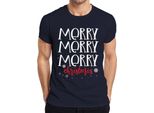 Maglietta Da Uomo Merry Merry Merry Christmas - Regalo Di Natale, Navy, Xxl