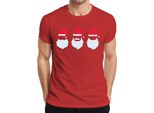 Tre Natali Babbo Natale Santa Klaus - Regalo Di Natale Maglietta Da Uomo, Rosso, M