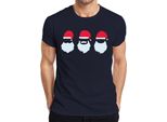 Tre Natali Babbo Natale Santa Klaus - Regalo Di Natale Maglietta Da Uomo, Navy, S