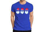 Tre Natali Babbo Natale Santa Klaus - Regalo Di Natale Maglietta Da Uomo, Blu, M