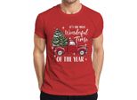 Maglietta Da Uomo "Most Wonderful Time Of The Year - Christmas Gift Christmas"", Rosso, S"