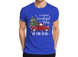 Maglietta Da Uomo "Most Wonderful Time Of The Year - Christmas Gift Christmas"", Blu, S"