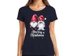 Coppia Gnomo Elfi Pixie - Regalo Di Natale Maglietta Da Donna Di Natale, Navy, L