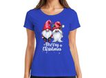Coppia Gnomo Elfi Pixie - Regalo Di Natale Maglietta Da Donna Di Natale, Blu, L