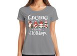 Gnomo Per Le Feste Gnomo Di Natale - Regalo Di Natale Maglietta Da Donna Di Natale, Grigio, Xl