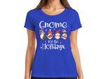 Gnomo Per Le Feste Gnomo Di Natale - Regalo Di Natale Maglietta Da Donna Di Natale, Blu, Xl