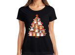 Gatti Albero Di Natale Proprietario Di Gatti - Regalo Di Natale Maglietta Da Donna, Nero, Xxl
