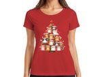 Gatti Albero Di Natale Proprietario Di Gatti - Regalo Di Natale Maglietta Da Donna, Rosso, L