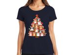 Gatti Albero Di Natale Proprietario Di Gatti - Regalo Di Natale Maglietta Da Donna, Navy, L