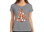 Gatti Albero Di Natale Proprietario Di Gatti - Regalo Di Natale Maglietta Da Donna, Grigio, L