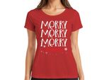 Merry Merry Merry Christmas - Maglietta Da Donna Con Regalo Di Natale, Rosso, 3XL
