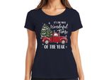 Maglietta Da Donna "Most Wonderful Time Of The Year - Christmas Gift Christmas"", Navy, S"