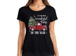 Maglietta Da Donna "Most Wonderful Time Of The Year - Christmas Gift Christmas"", Nera, S"