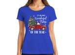 Maglietta Da Donna "Most Wonderful Time Of The Year - Christmas Gift Christmas"", Blu, S"
