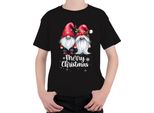 Buon Natale Gnomo Elfi Pixie Coppia - Regalo Di Natale Maglietta Unisex Per Bambini, Nero, 128
