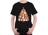 Gatti Albero Di Natale Proprietario Di Gatti - Regalo Di Natale Maglietta Unisex Per Bambini, Nero, 116