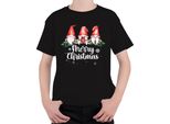 Buon Natale Gnomo Di Natale Svezia - Regalo Di Natale Maglietta Unisex Per Bambini, Nero, 128