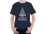 Buon Natale Schizzo Dell'albero Di Natale - Regalo Di Natale Maglietta Unisex Per Bambini, Navy, 104