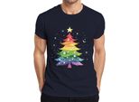 Maglietta Da Uomo Lgbtq Gay Christmas Tree - Christmas Gift Christmas, Navy, S