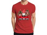 Maglietta Da Uomo "Christmas Gnome Truck Gnome - Christmas Xmas Christmas"", Rosso, Xl"