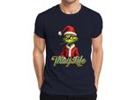 Maglietta Da Uomo Thug Life Grinch Joint Weed Cannabis Weed - Christmas Xmas, Navy, S