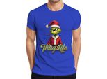 Maglietta Thug Life Grinch Joint Weed Cannabis Weed - Christmas Xmas Uomo, Blu, Xl