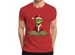 Maglietta Da Uomo Thug Life Grinch Joint Weed Cannabis Weed - Christmas Xmas, Rosso, S